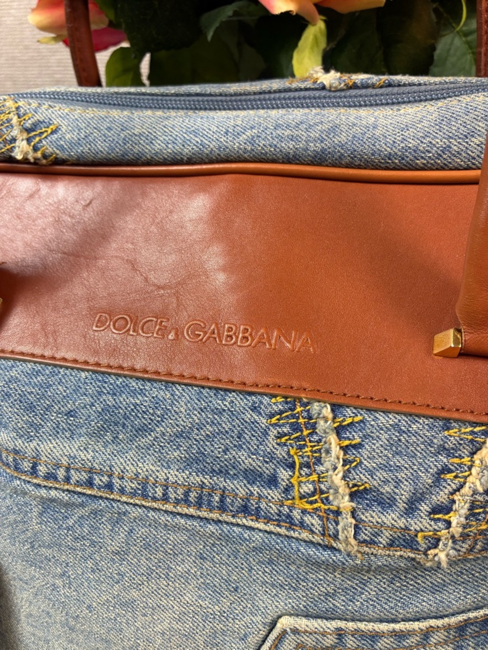 Dolce & Gabbana Denim Patchwork Blue Jean Shoulder Bag - Excellent Condition - Picture 2 of 16